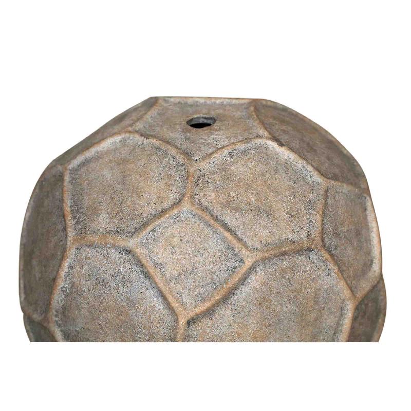 Julis Beige Cement Vaas Rond Cirkeldesign L 27x30x30 cm