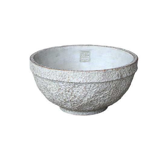Denson Crème Cement Schaal Antiek Rond Set van 4 Stuks 15x30x30 cm