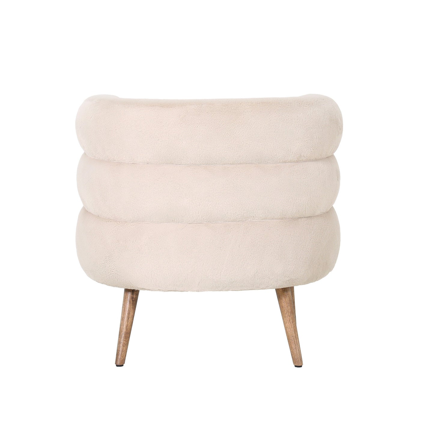 Nelly Beige Fauteuil met Kunstbont 70x76x75 cm