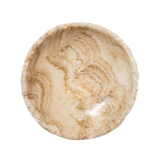 Draya Onyx White Organische Ronde Schaal Groot 6x30x30 cm