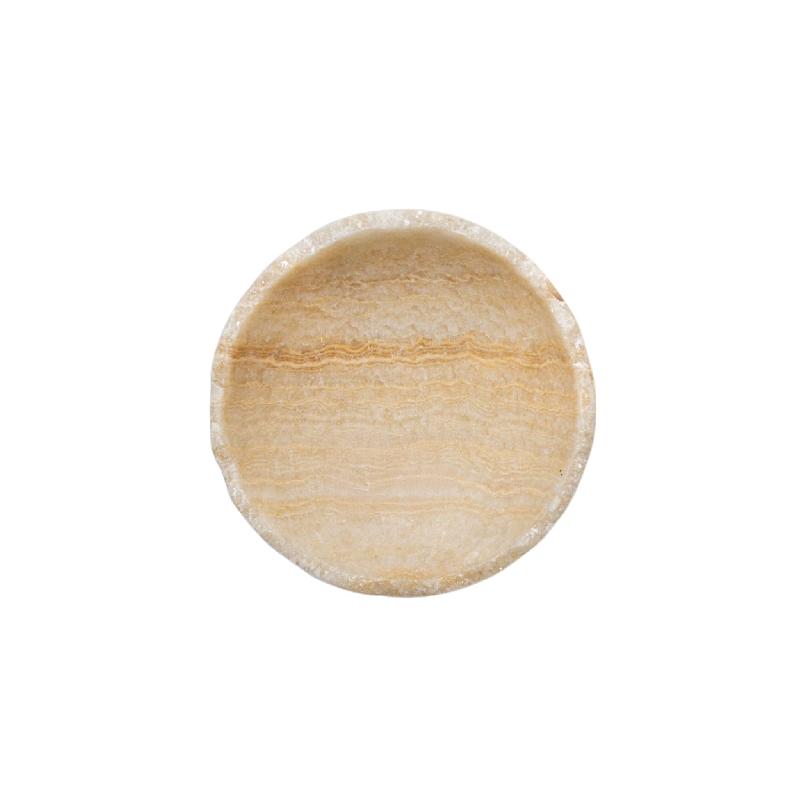Draya Onyx White Organische Ronde Schaal Klein 6x20x20 cm