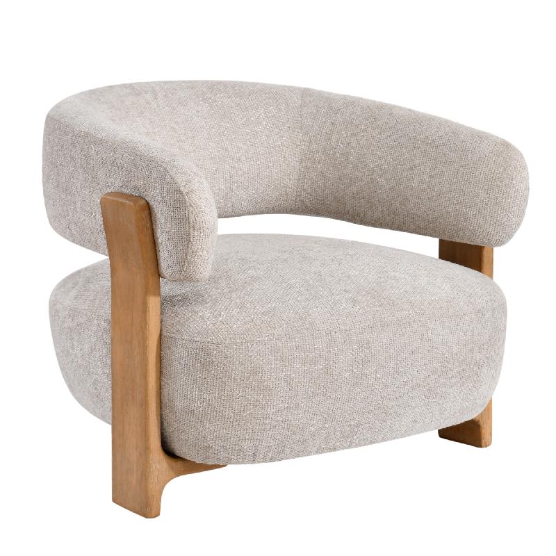 Mire Cream Fauteuil Legacy Dove Rubber Wood 72.5x88x85 cm