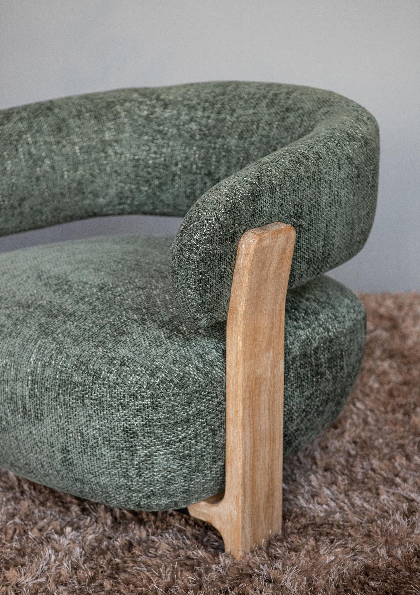 Mire Groen Fauteuil Legacy 10 Olijf Rubberhout 72.5x88x85 cm