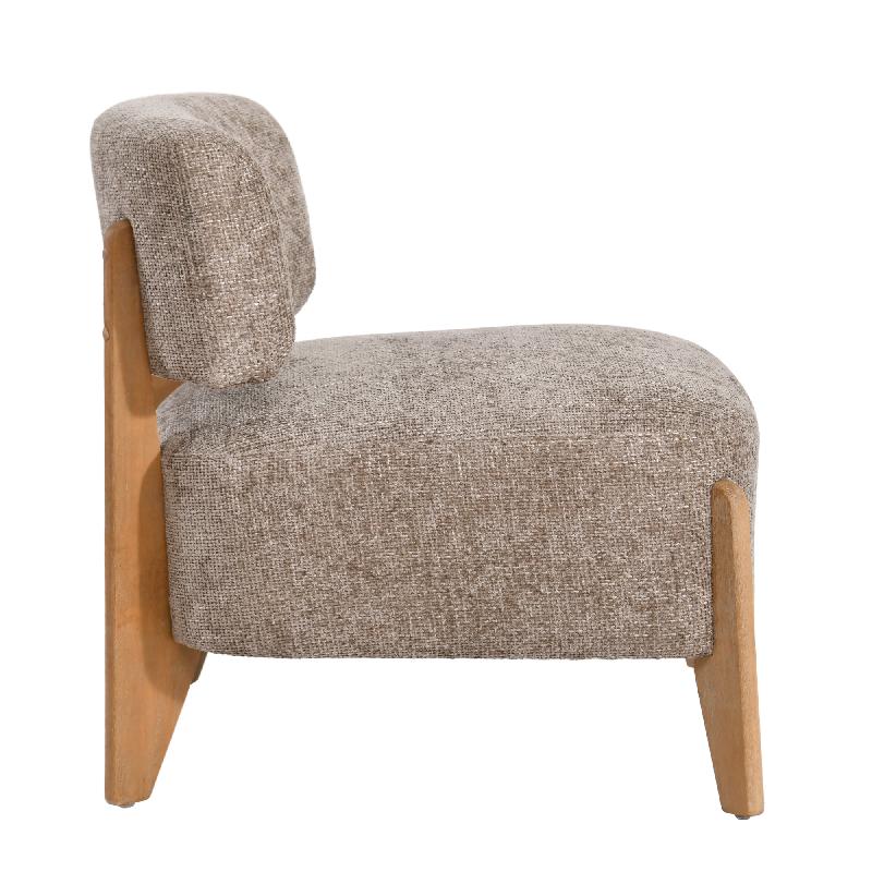 Vale Taupe Fauteuil Legacy 3 Mink Rubberhout 75x73x66.5 cm