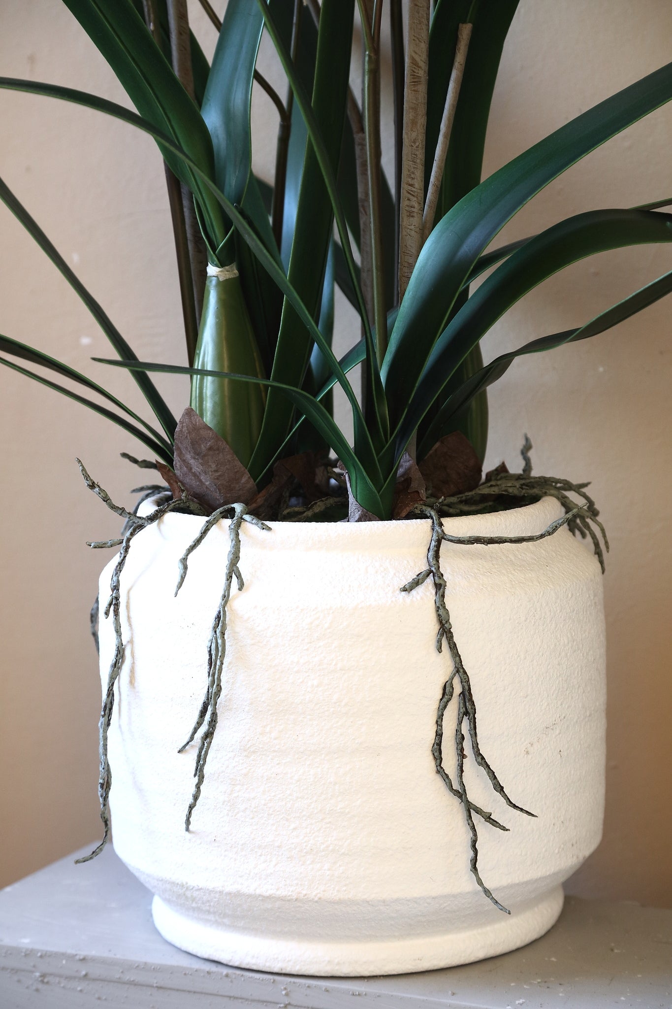 Orchid Flower Groene Renanthera Orchidee Keramische Pot 115x30x30 cm