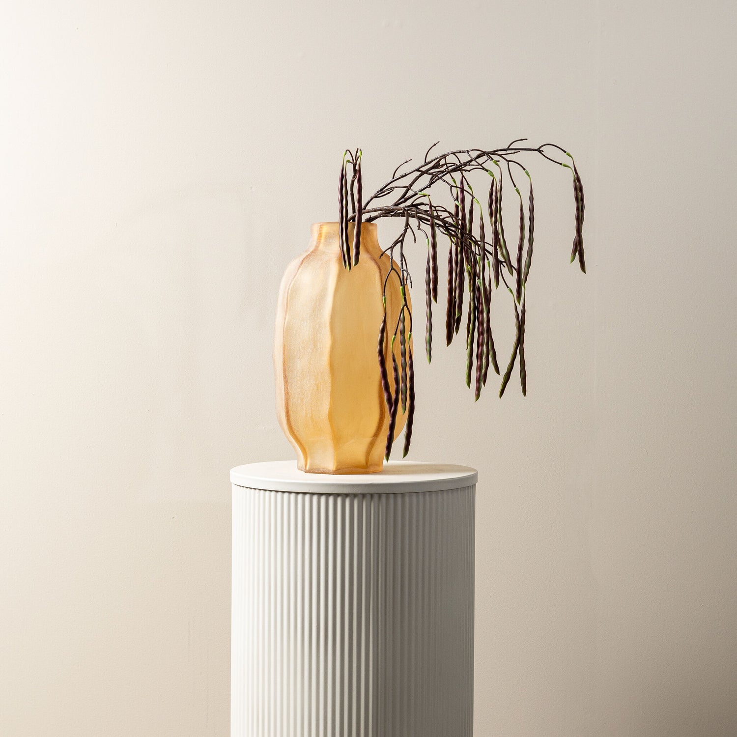 Twig Plant Rood Hangende Acacia Boon Spray - Set van 12 17x60x17 cm