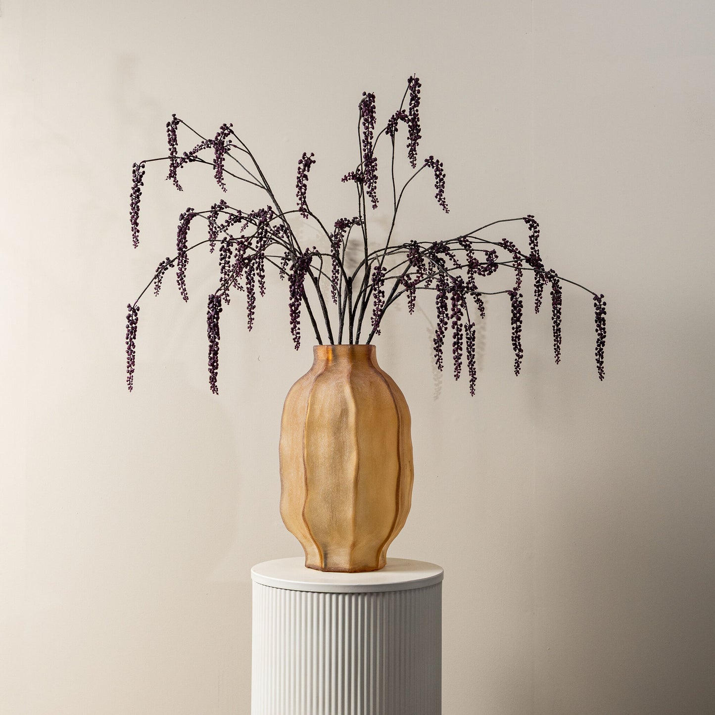 Twig Plant Paarse Hangende Pokeweed Spray - Set van 12 12x94x50 cm