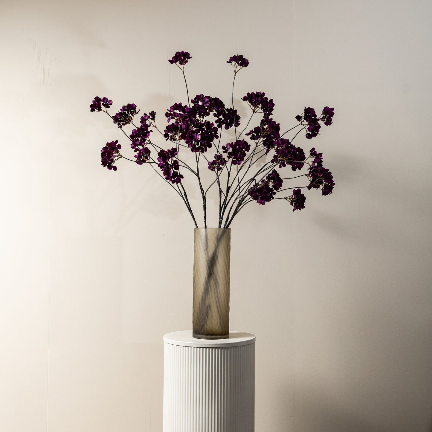 Hydrangea Flower Paarse Hortensia Spray - Set van 6 Stuks 39x114x39 cm