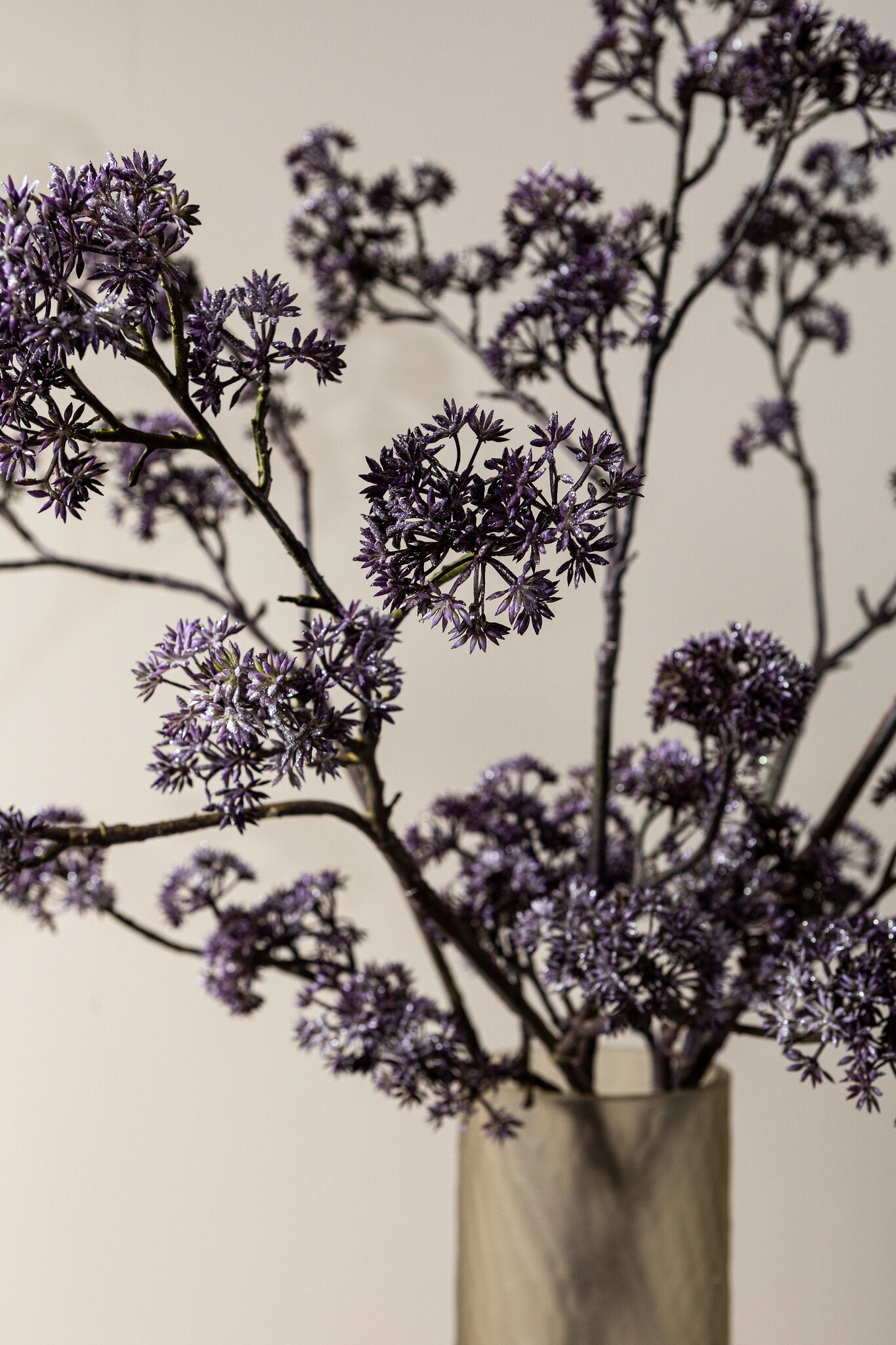 Twig Plant Donkerpaarse Kornoelje Spray - Set van 6 110x45x8 cm