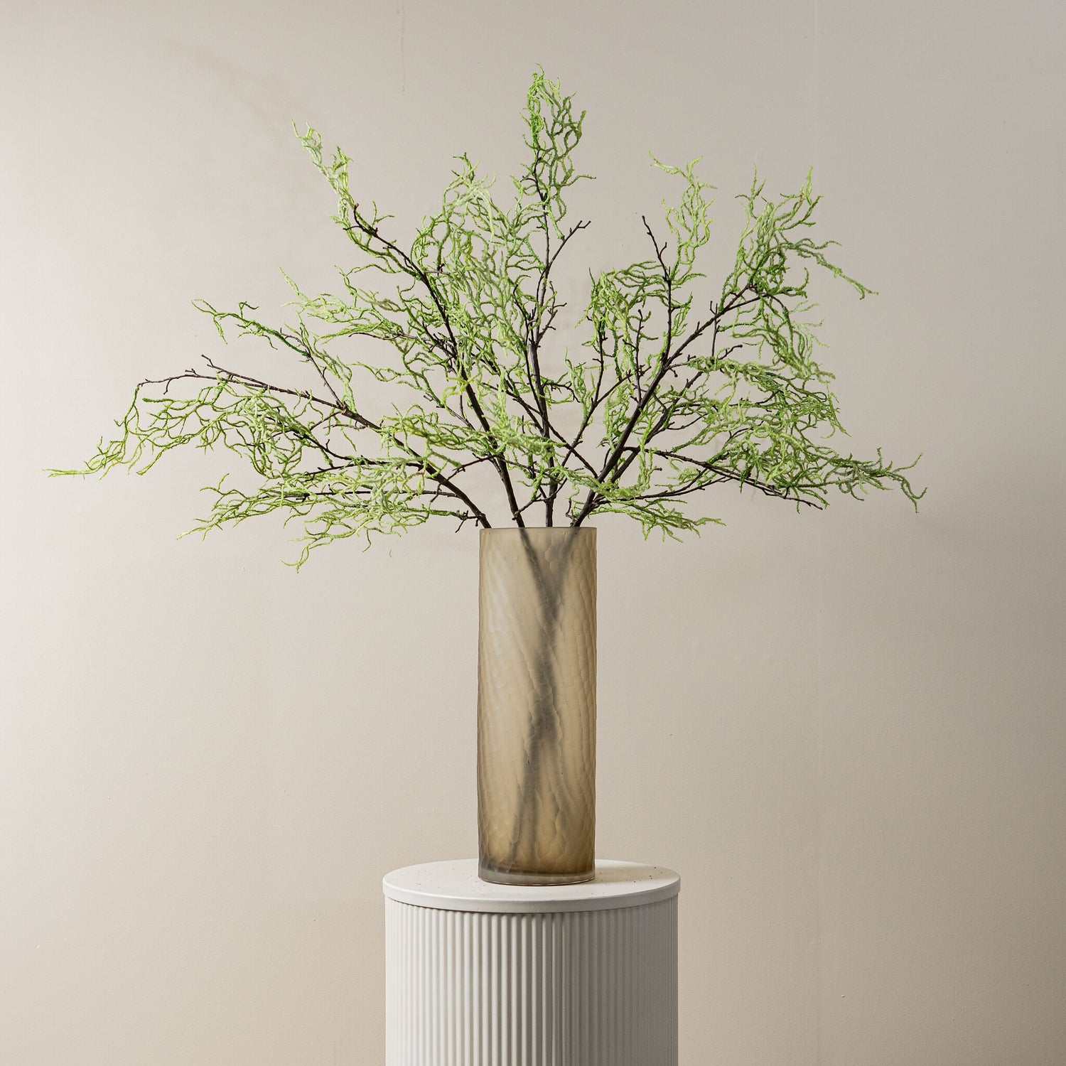 Twig Plant Mos Groen Coral Spray - Set van 12 108x38x8 cm