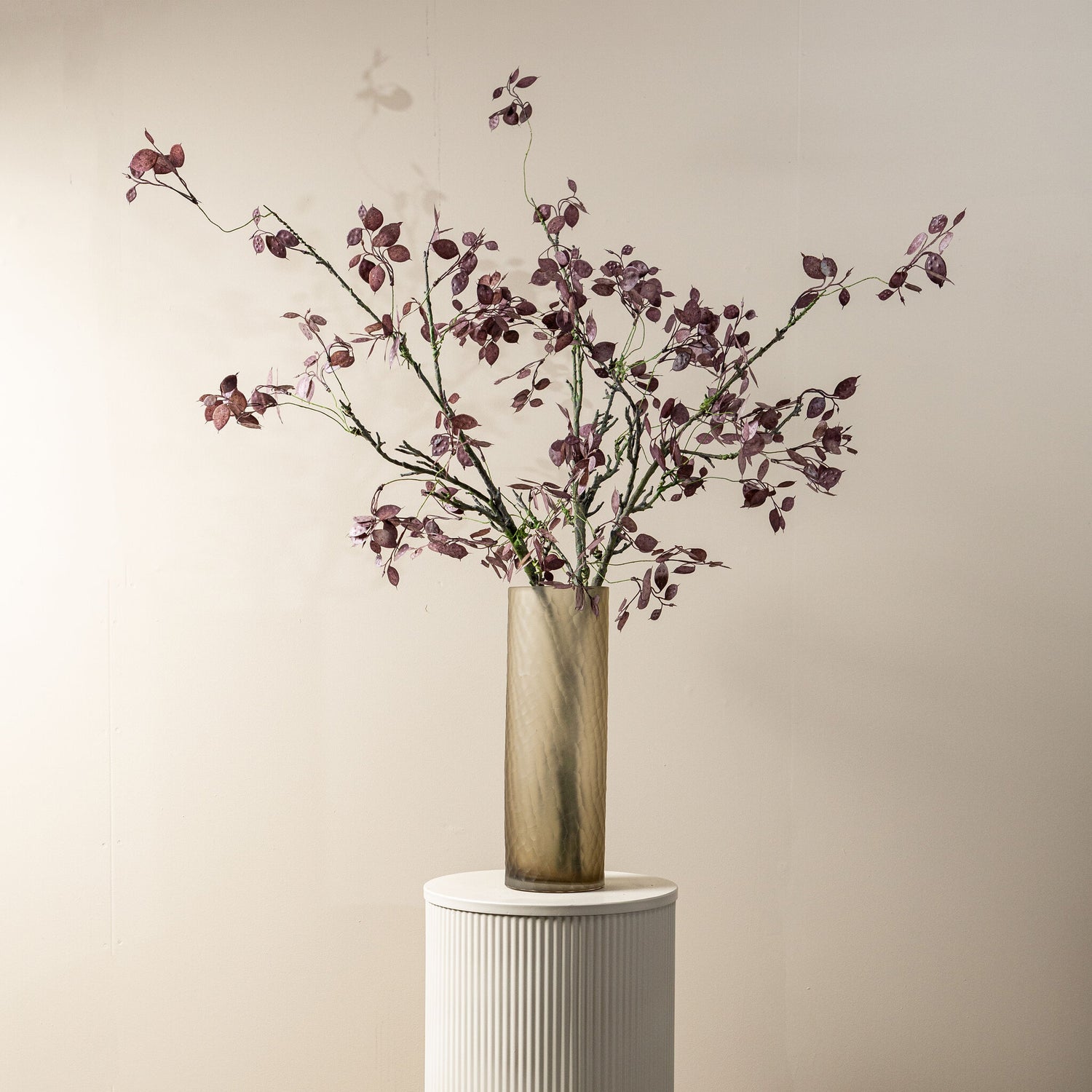 Leaves Plant Paarse Kunstplant Spray Set van 6 Stuks 120x36x8 cm