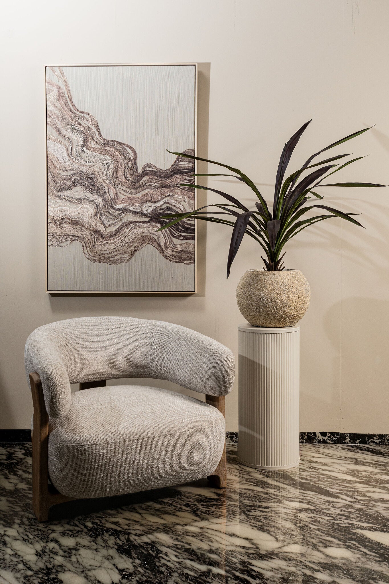 Leaves Plant Paarse Yucca Plant Set van 2 Stuks 109x90x90 cm