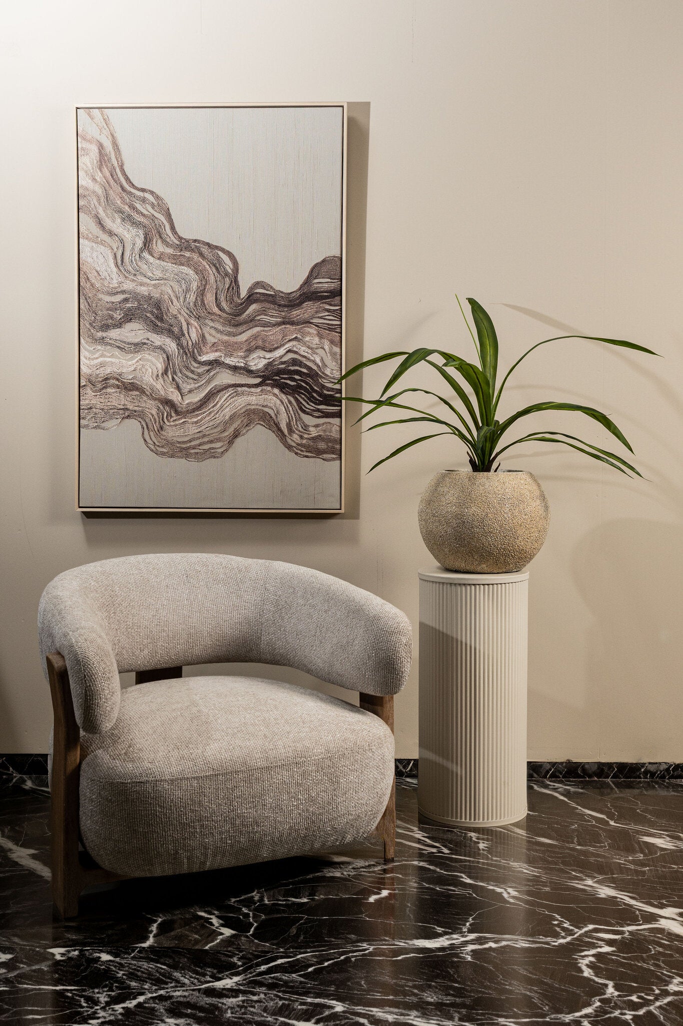 Leaves Plant Donkergroene Yucca Plant - Set van 4 Stuks 88x70x70 cm