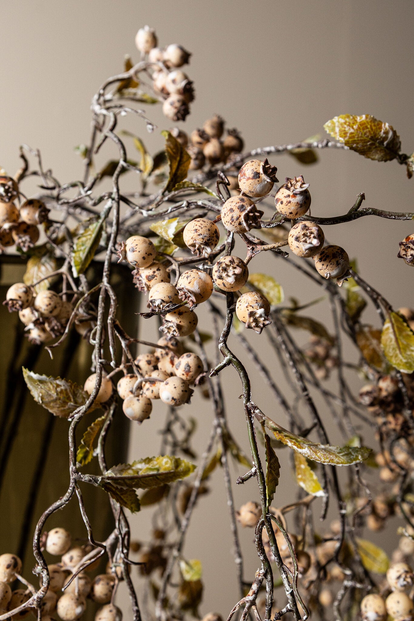 Berry Plant Rozebottel Beige - Set van 12 145x98x50 cm
