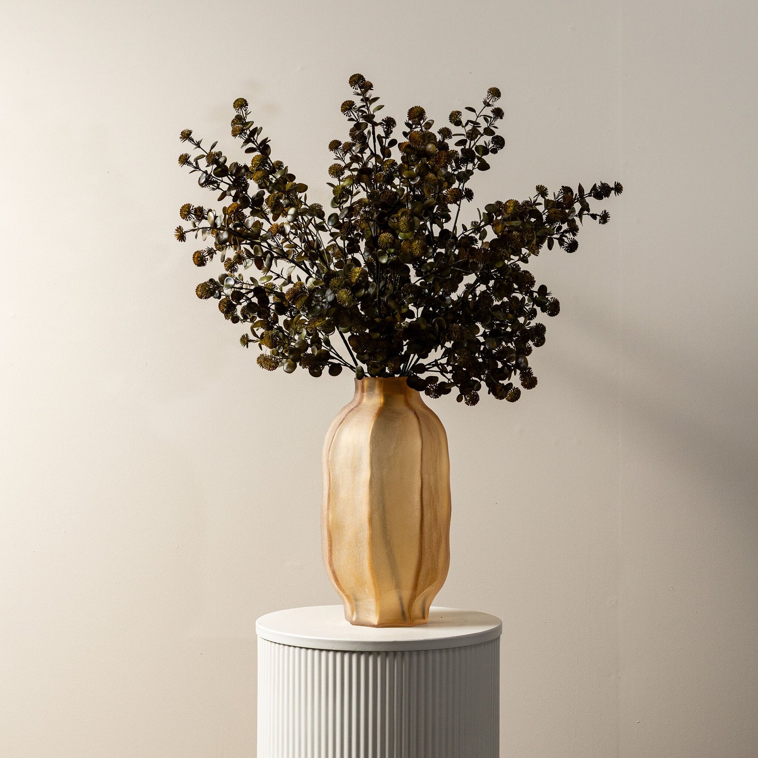 Leaves Plant Groen Eucalyptus Spray Met Vruchten - Set van 12 87x50x30 cm