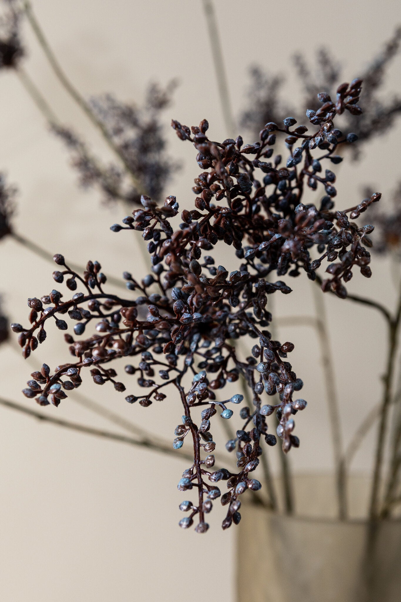 Berry Plant Bourgondische Bessen Spray - Set van 12 98x54x25 cm
