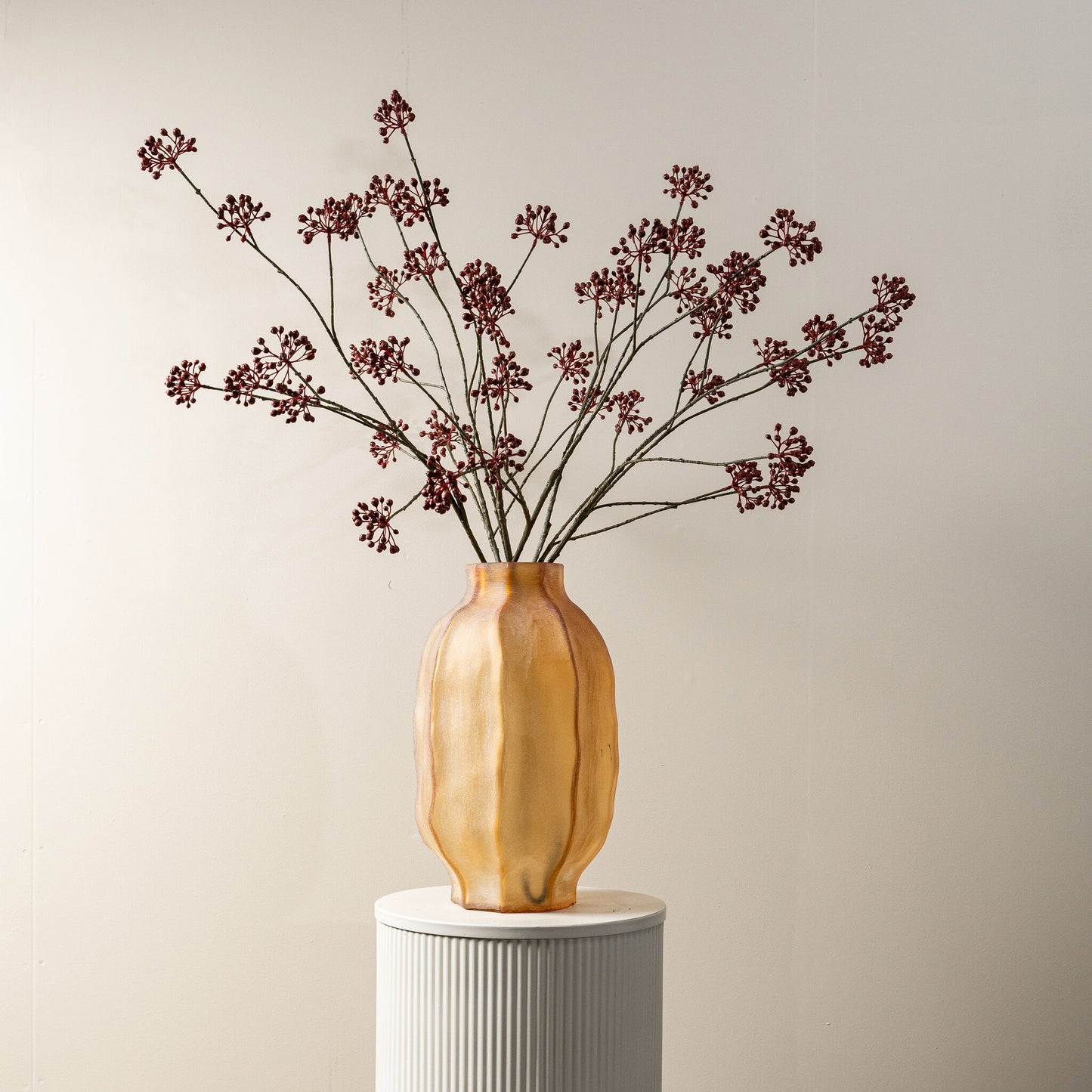 Berry Plant Bourgondische Viburnum Berry Spray - Set van 12 113x63x36 cm
