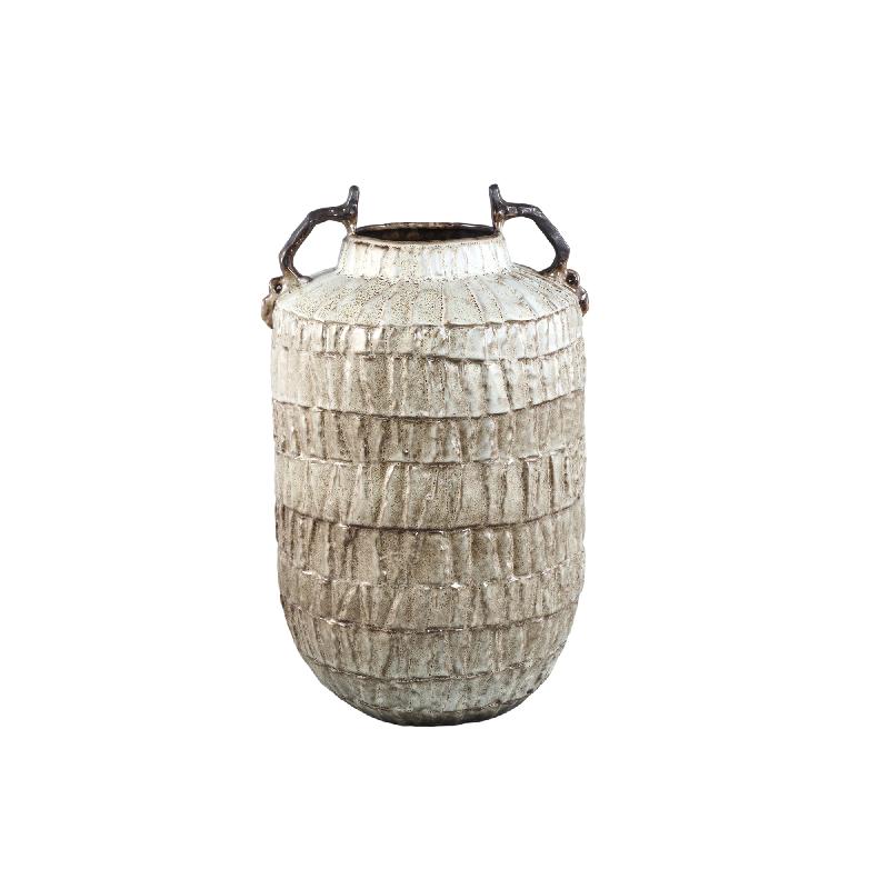 Telise Beige Keramische Decoratieve Amfora Vaas 49x34x25 cm
