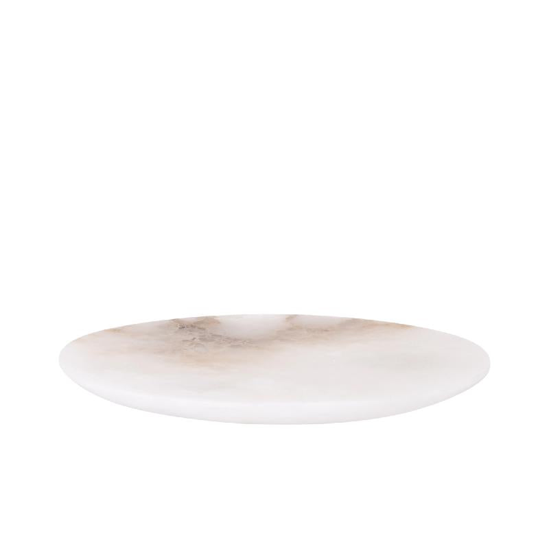 Louva Natuurlijke Alabaster Rond Dienblad M 2x30x30 cm