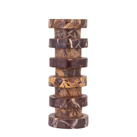 Eris Burgundy Marble Layer Kandelaar L – Set van 2 19x7.5x7.5 cm