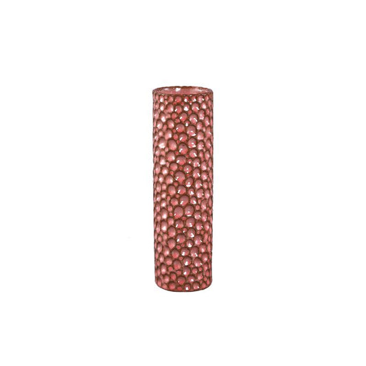 Mayron Roze Keramische Ronde Vaas Bubble Pattern Set van 6 Stuks 27.5x8x8 cm