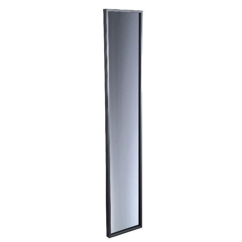 Gracy Zwarte Ijzeren Rechthoekige Spiegel Rookgrijs M 170x32x5 cm