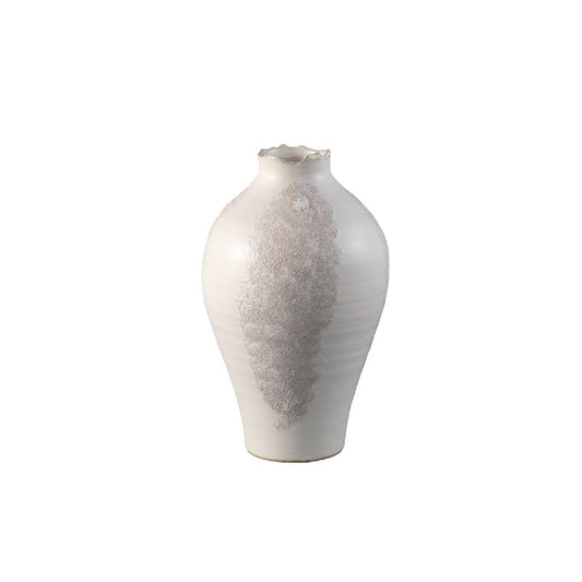Dangelo Witte Keramische Vaas Rond M 33.5x20.5x20.5 cm