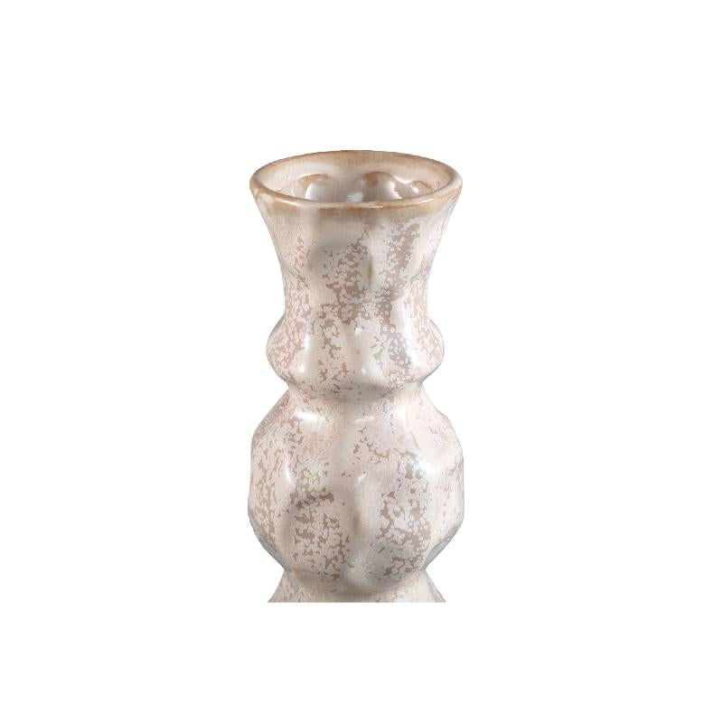Kirsey Crème Keramische Vaas Onregelmatige Vorm Set van 2 36.5x14.5x14.5 cm
