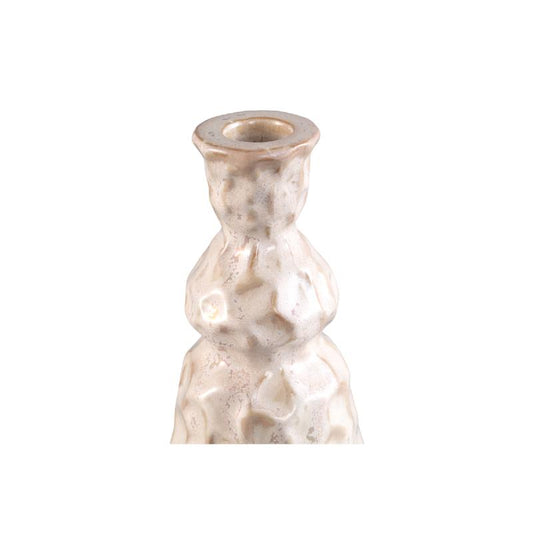 Kirsey Crème Keramische Kandelaar Onregelmatig B Set van 4 33x10x10 cm
