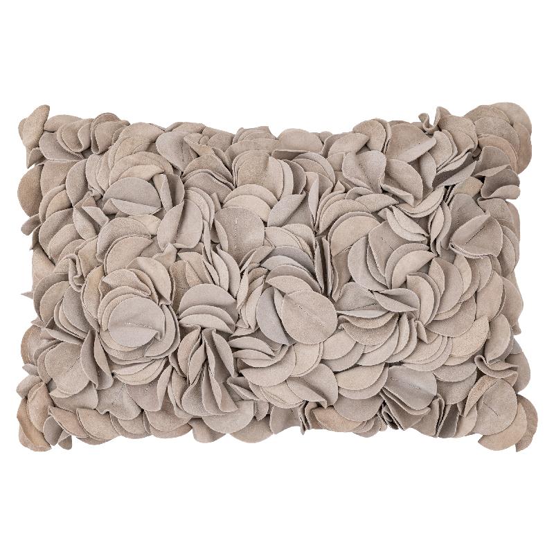 Nevo Crème Suède Leren Kussen Set van 2 40x60x10 cm
