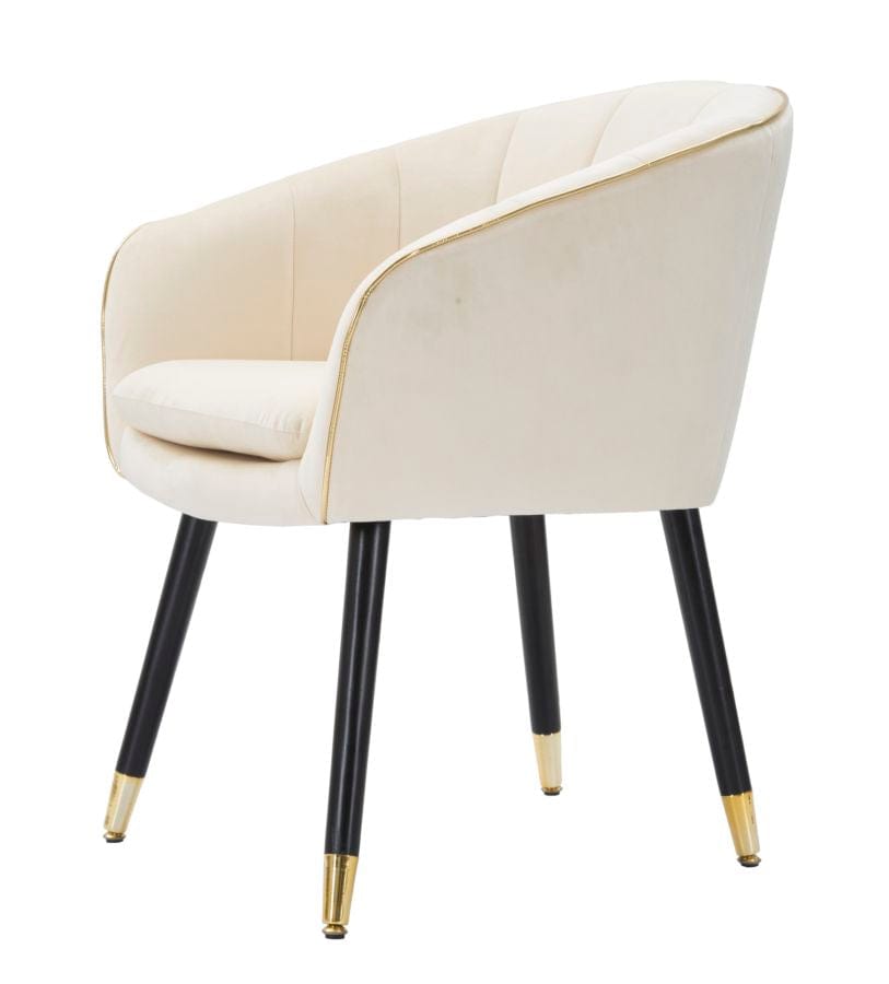 Mauro Ferretti ARMCHAIR PARIS CREMA/GOLD CM 62X58X78
