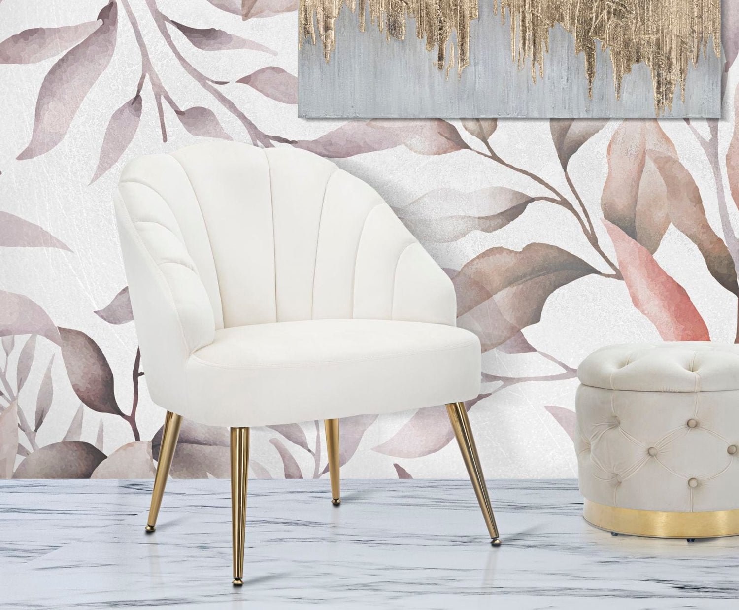 Mauro Ferretti ARMCHAIR SHELL CREMA CM 65X69X84