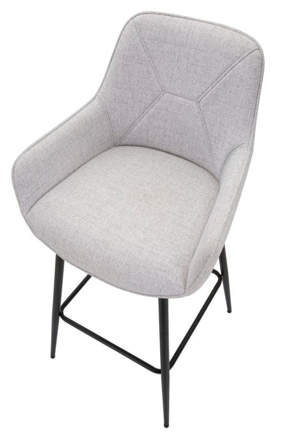 Mauro Ferretti BAR STOOL GREY SET 2 PCS CM 55X55X109