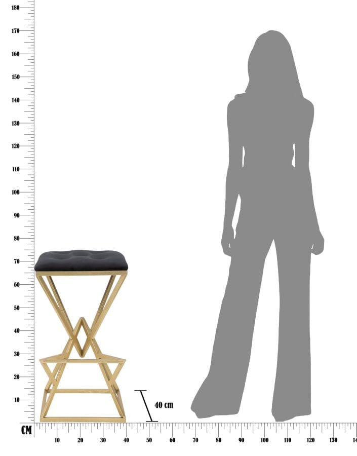 Mauro Ferretti BAR STOOL HOLDER PIRAMID CM 40X40X75