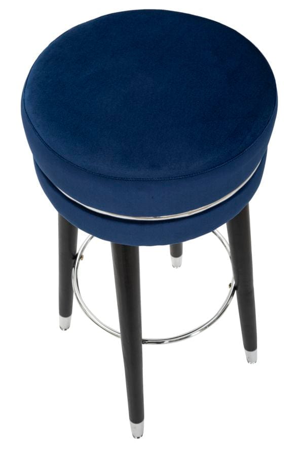 Mauro Ferretti BAR STOOL PARIS BLU/SILVER CM Ø 35X74