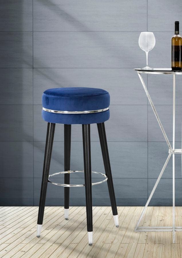 Mauro Ferretti BAR STOOL PARIS BLU/SILVER CM Ø 35X74