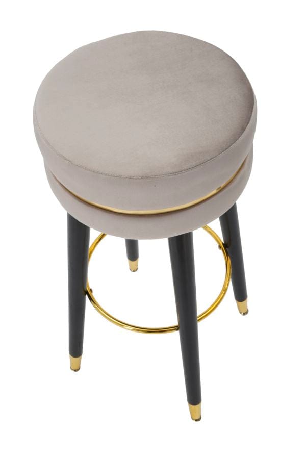Mauro Ferretti BAR STOOL PARIS GRIGIO/GOLD CM Ø 35X74