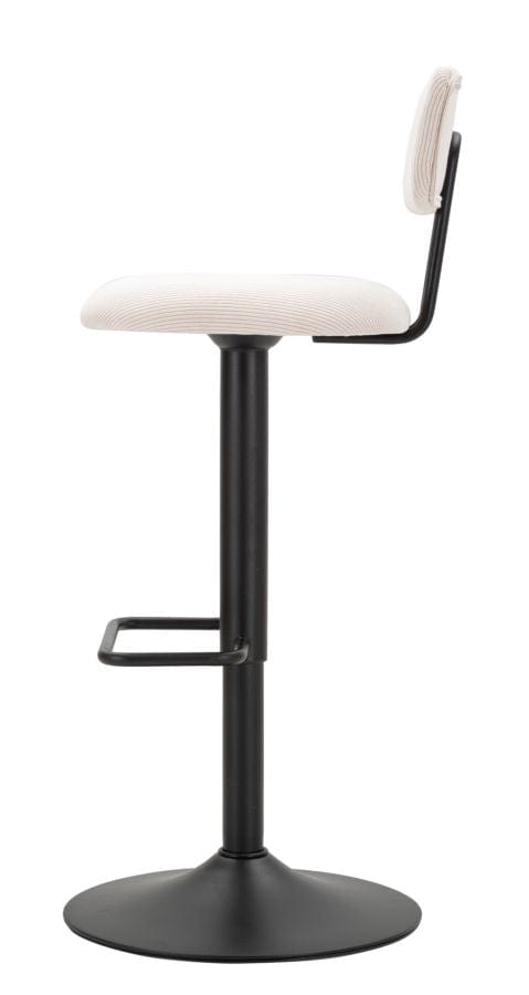 Mauro Ferretti BAR STOOL WITH LIFT LIGHT WHITE CM 41X47,5X85-106,5(SEAT CM 61-83)