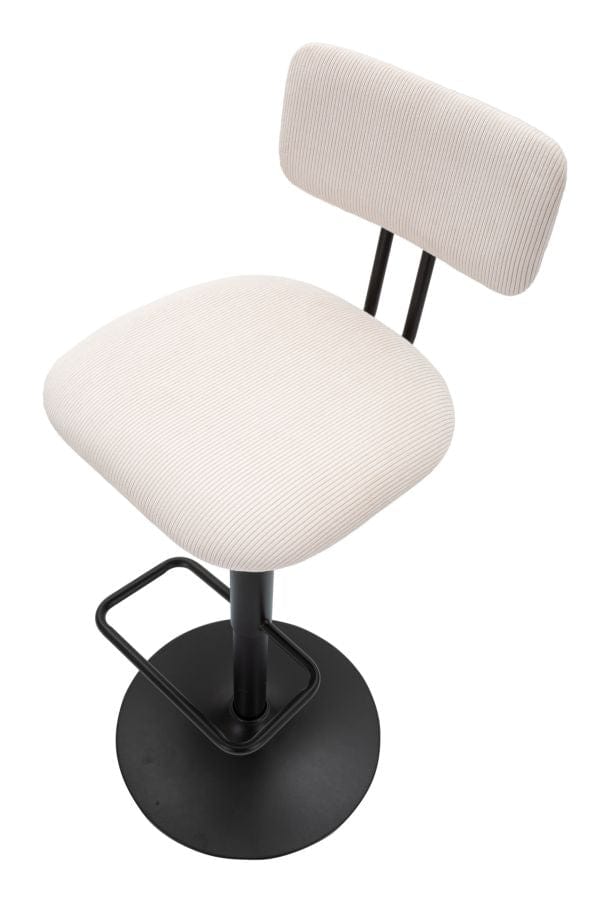 Mauro Ferretti BAR STOOL WITH LIFT LIGHT WHITE CM 41X47,5X85-106,5(SEAT CM 61-83)