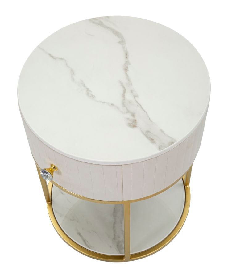 Mauro Ferretti BED SIDE MONTPELLIER CREAM CM Ø 42X48