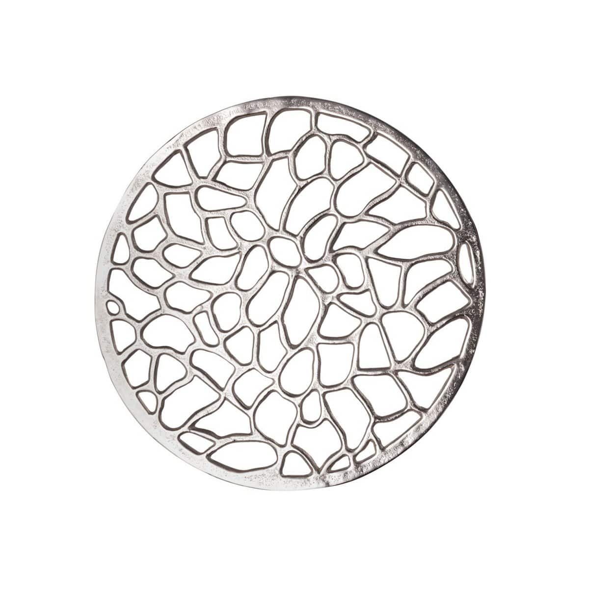 Voglrieder kreatives Wohnen Bijzettafel metalen siertafel ø 40 x 45 cm rond Agadir zilver of goud aluminium koraal design