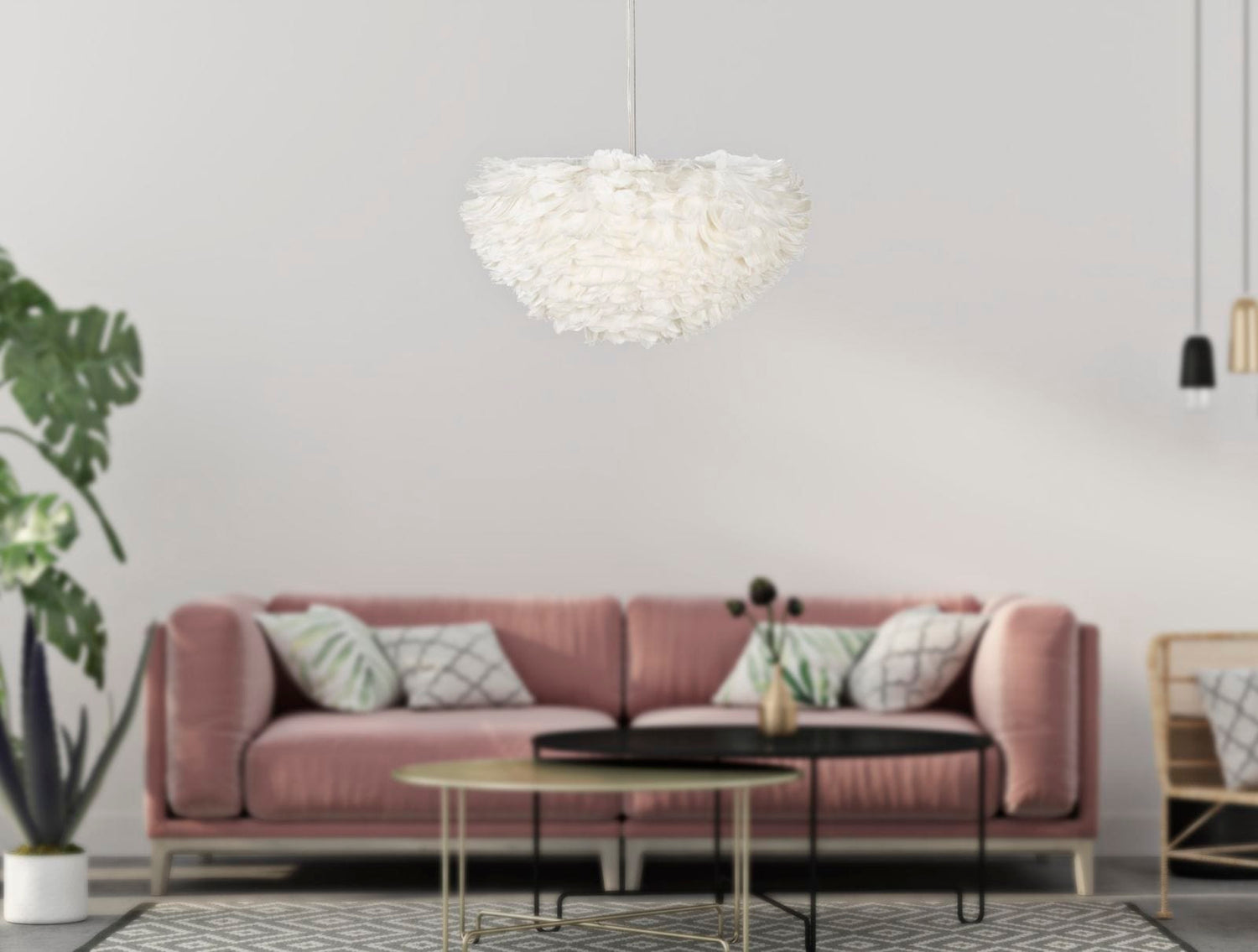 Mauro Ferretti CEILING LAMP FEATHER CM Ø 60X30 (height with cable cm 110)