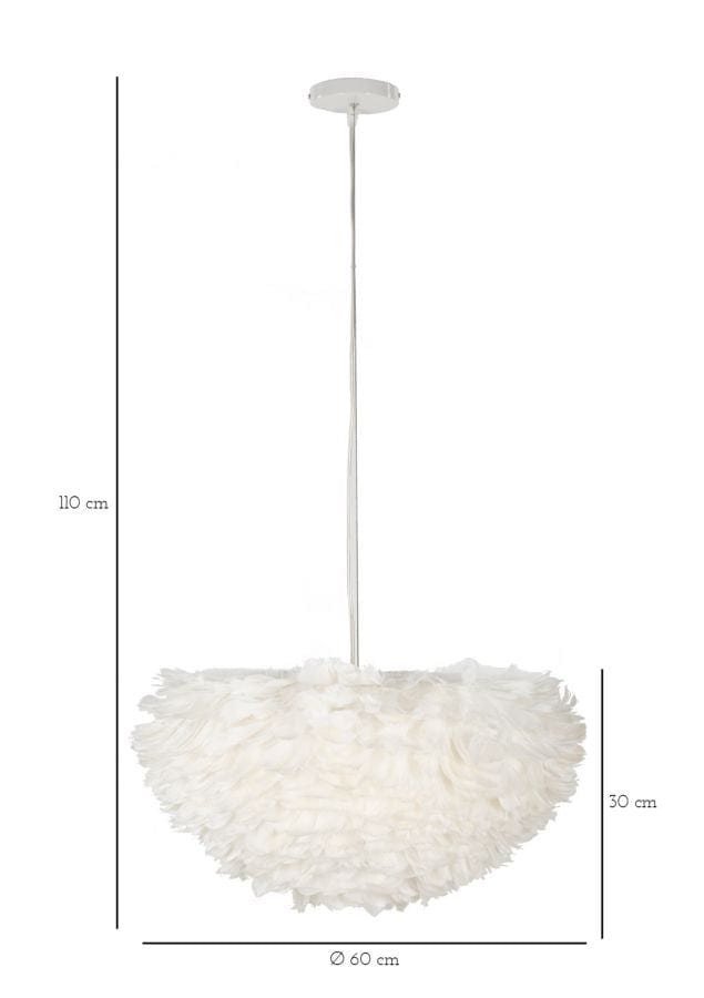 Mauro Ferretti CEILING LAMP FEATHER CM Ø 60X30 (height with cable cm 110)