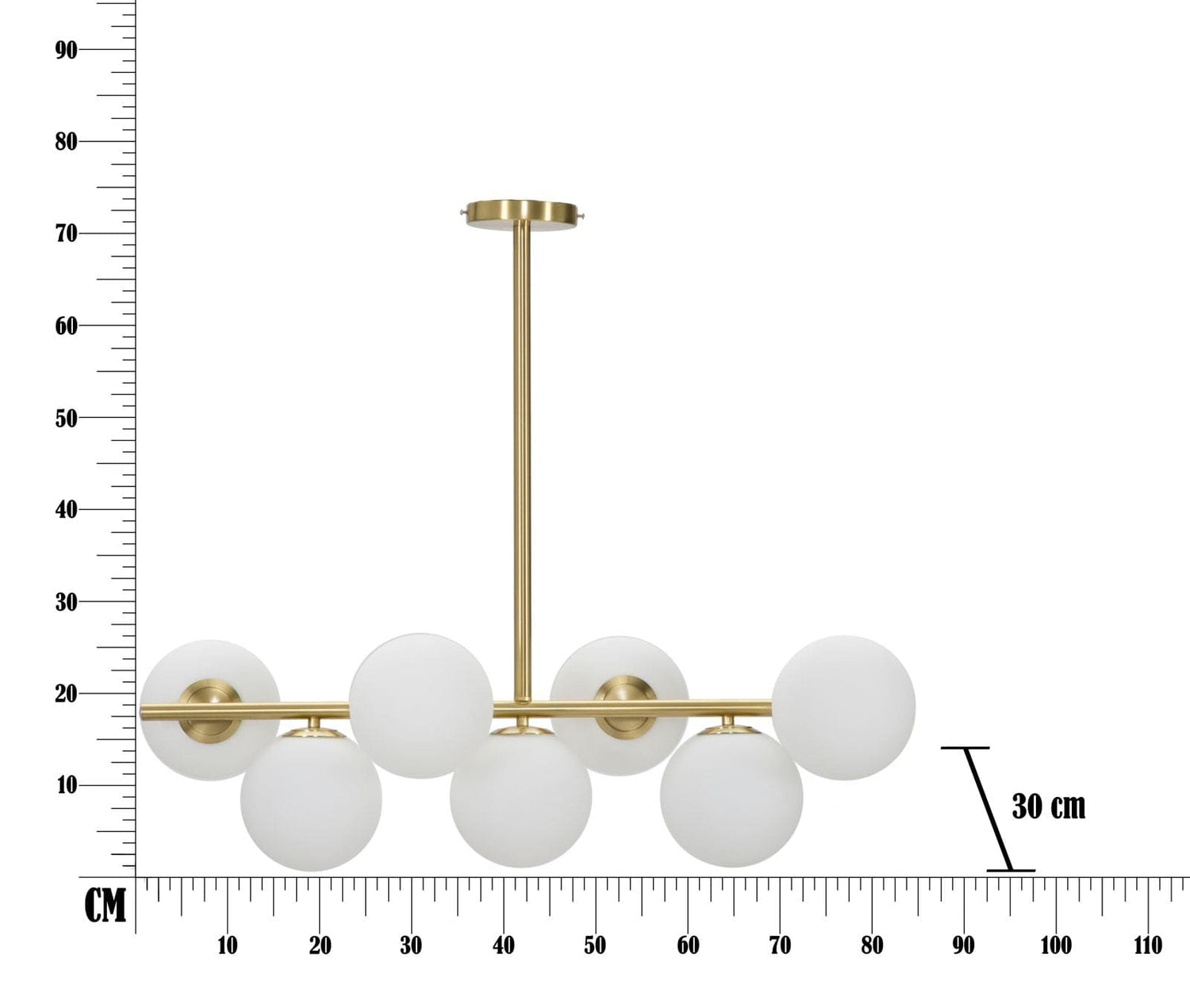 Mauro Ferretti CEILING LAMP GLAMY 7 LUCI CM 81x30x74