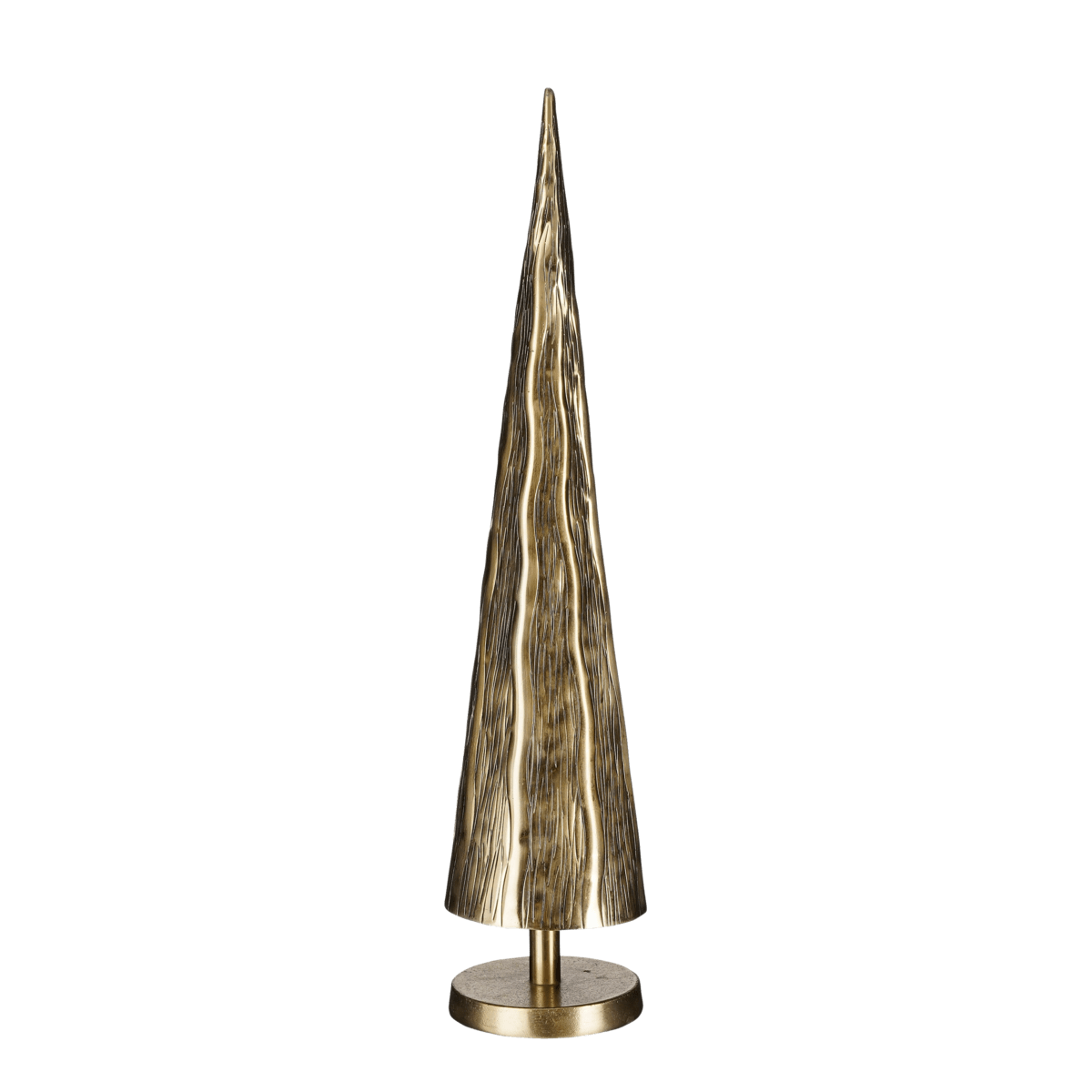 Mica Decorations Cezar Decoratie Kerstboom - H55 x Ø12,5 cm - Aluminium - Goud