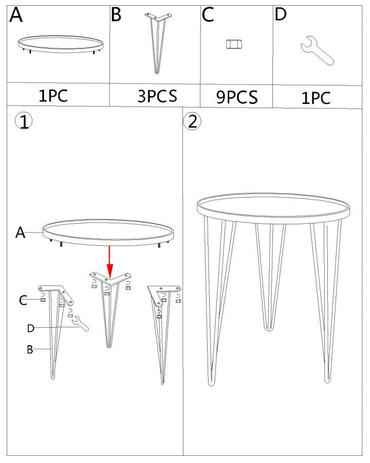Mauro Ferretti COFFEE TABLE GLAM GOLD/MIRROR CM Ø 40X49