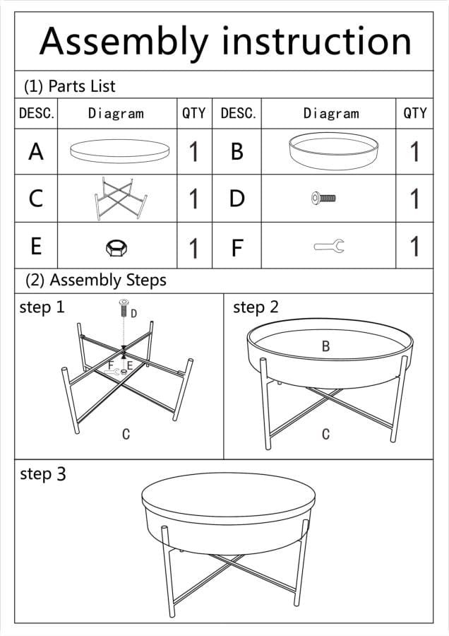Mauro Ferretti COFFEE TABLE TOLOSA CM Ø 80X48
