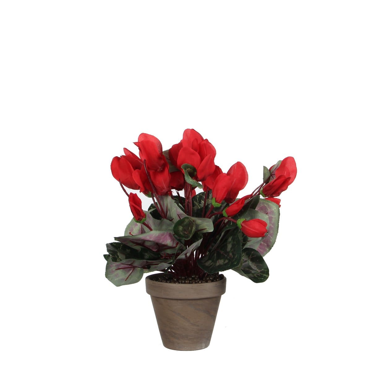 Mica Decorations Cyclaam Kunstplant in Bloempot Stan - H30 x Ø30 cm - Rood