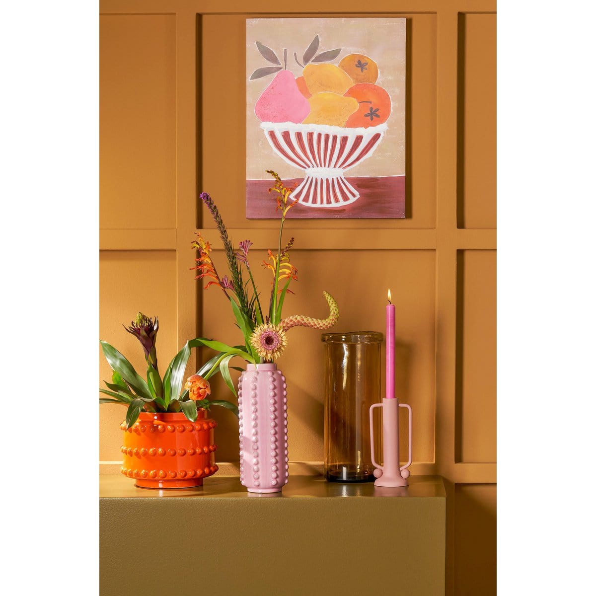 Mica Decorations Dinerkaars - Set van 6 - H25 cm - Roze