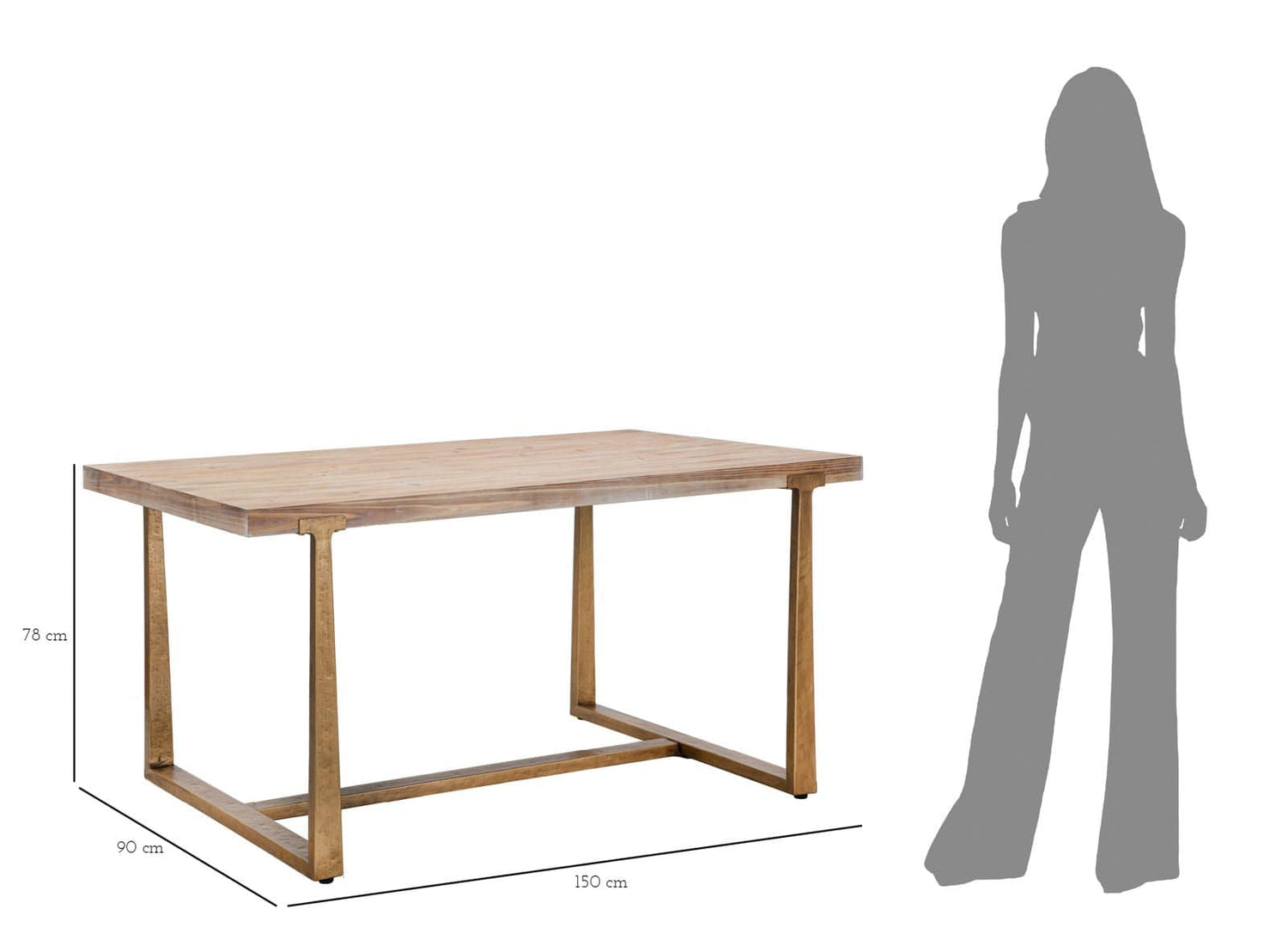 Mauro Ferretti DINING TABLE ANKARA CM 150X90X78